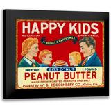 Retrolabel 24x19 Black Modern Framed Museum Art Print Titled - Happy Kids Bits o Nut Peanut Butter