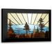 PI Studio 24x17 Black Modern Framed Museum Art Print Titled - Geometric Trees