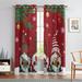 Goory Xmas Thermal Insulated Blackout Window Drapes Grommet Window Drapes Window Curtain Eeylet Ring Top Room Darkening Curtain Style H W:52 xL:84