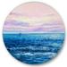 Designart Sunrise Glow On The Ocean Waves II Nautical & Coastal Circle Metal Wall Art 23x23 - Disc of 23