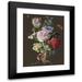 Anonymous 12x14 Black Modern Framed Museum Art Print Titled - Flower Containers from Anemons (Anemona) Tulip (Tulipa) Poppy Seeds (Papaver) Narcissus (Narcissus) and Aurikel (Primula Auricula) wit