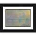 Claude Monet 24x18 Black Ornate Framed Double Matted Museum Art Print Titled: Charing Cross Bridge London (1901)