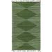 Unique Loom Briah Chindi Cotton Rug Green/Ivory 5 1 x 8 Rectangle Hand Made Tribal Bohemian Perfect For Living Room Bed Room Dining Room Office
