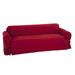 Cotton Twill One Piece Loveseat Slipcover in Red