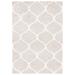 SAFAVIEH Tahoe Thelma Quatrefoil Shag Area Rug 4 x 6 Beige/White