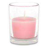 Jeco CVZ-022-8 Round Glass Votive Candles Light Rose - 96 Piece