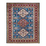 Hand-Knotted Wool Tribal Traditional Light Blue Area Rug 5 2 x 6 4