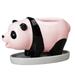 Flower Vase Planters Panda Figurine Holder Flower Arrangements Stems Bunch Tabletop Centerpieces Indoor Plants Dining Table Flower Pot Pink