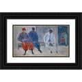 Ernst Schiess 24x15 Black Ornate Framed Double Matted Museum Art Print Titled: Zouaves