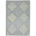 Hand Tufted Grey Wool Rug 2 X 3 Modern Scandinavian Diamond Small Carpet