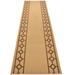 Custom Size Runner Rug Skid Resistant Backing Bordered Rug Runner Chain Border Beige Color Cut to Size Roll Runner Rugs By Feet Customize in USA Facility