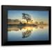 Keller 14x11 Black Modern Framed Museum Art Print Titled - Morning Reflection