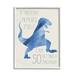 Stupell Industries I Am SO Getting a Dinosaur Blue Geometric Trex Graphic Art Framed Art Print Wall Art 16x20 By Daphne Polselli