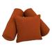 Blazing Needles Double-Corded Solid Twill Throw Pillows with Inserts Spice - Set of 3