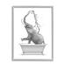 Stupell Industries Monochrome Elephant Bathing Splashing Water Bathtub 16 x 20 Design by Annalisa Latella
