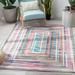 Well Woven Paloma Merle Transitional Bohemian Fuchsia 7 10 x 9 10 Vintage Area Rug