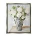 Stupell Industries White Hydrangea in French Country Pitcher Still Life Luster Gray Framed Floating Canvas Wall Art 16x20 by Stellar Design Studio