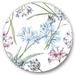 Designart Vibrant Summer Wildflowers On White II Traditional Circle Metal Wall Art 29x29 - Disc of 29