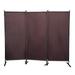 Topcobe 3-Panel Freestanding Privacy Screen for Study Balcony 6 Ft Tall Modern Room Divider for Bedroom Living Room Dining Room Portable Trifold Wall Divider for Home Office Brown