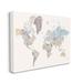 Stupell Industries World Map with Borders Contrasting Regional Tones 16 x 20 Designed by BlursByAI