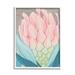 Stupell Industries Hatched Pattern Dahlia Bud Pink Spring Blooms Framed Wall Art 24 x 30 Design by Ziwei Li