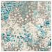 SAFAVIEH Madison Candelario Abstract Polka Dots Area Rug Grey/Blue 3 x 3 Square