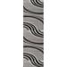 Rug Branch Contemporary Abstract Lines Grey Black Indoor Runner Rug - 2x8