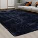 Fluffy Area Rug Modern Abstract Fluffy Area Rug Indoor Soft Area Rug Faux Area Rug for Bedroom Living Room Dark Navy 8 x 10