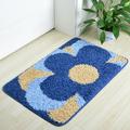 Door Mat with Backing SOCOOL Entry Door mat 32 x47 Indoor Floor Mat Easy to Clean Entry Mat Beautiful Color and Sizing for Outdoor and Indoor uses Home DÃ©cor Blue Yellow Flower DM2534L