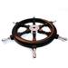 Nagina International Nautical Handcrafted Wooden Ship Wheel - Home Wall Decor 36 Inches Black (Aluminium Hub & Handle)