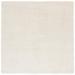 SAFAVIEH California Solid Plush Shag Area Rug Ivory 8 x 8 Square