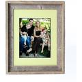 Rustic Signature 11 x 14 Weathered Gray Reclaimed Wood Picture Frame (Pistachio Mat for a 8 x 10 Photo)