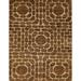 Ahgly Company Indoor Rectangle Abstract Red Brown Abstract Area Rugs 5 x 7