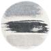 SAFAVIEH Fontana Shag Dashiell Abstract Plush Area Rug Grey/Ivory 6 7 x 6 7 Round