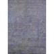 Ahgly Company Indoor Rectangle Mid-Century Modern Purple Oriental Area Rugs 5 x 8