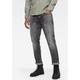 Regular-fit-Jeans G-STAR RAW "3301 Straight Tapered" Gr. 32, Länge 32, grau (grey, used) Herren Jeans Regular Fit