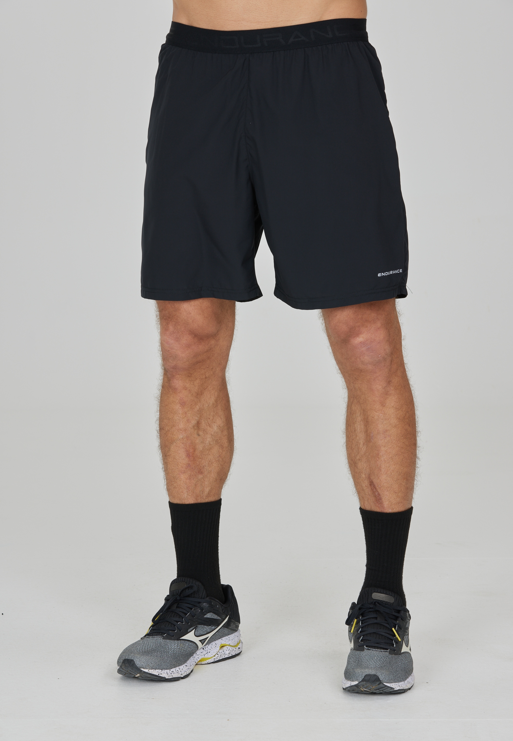 Shorts ENDURANCE "Cobus", Herren, Gr. XL, EURO-Größen, schwarz, 100% Polyester, unifarben, kurz, Hosen, mit Quick Dry-Technologie Image