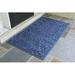 Matterly WaterHog Brittney Leaf 24 in. x 39 in. Half Round Indoor Outdoor Door Mat Synthetics in Blue/Black | 2'11 x 4' 11" | Wayfair 20273610035