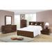 CDecor Home Furnishings Ardino Cappuccino 2-Piece Bedroom Set w/ Nightstand Wood in Brown | 47.25 H x 80.75 W x 89.25 D in | Wayfair 200496KE-S2N