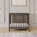 Foundations Boutique Folding Mini Crib Metal in Gray/Black | 35 H x 25 W x 40 D in | Wayfair 2131487