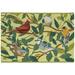 "Liora Manne Esencia Birds Of A Feather Indoor/Outdoor Mat Green 1'11"" x 4'11"" - Trans Ocean ECNR5958706"