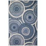 "Liora Manne Marina Circles Indoor/Outdoor Rug Delft 1'11"" x 7'6"" - Trans Ocean MNAR8803504"