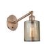Beachcrest Home™ Shauna 1 - Light Dimmable Armed Sconce Glass/Metal in Brown | 11.38 H x 5.3 W x 11.88 D in | Wayfair