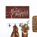 The Holiday Aisle® Merry Christmas Curly Red Wood in Brown | 12 H x 24 W x 1.5 D in | Wayfair 53AB661617914C3E82720E4C60F81B66