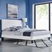 Roxanne Platform by Modway Upholstered/Velvet in White | 23.5 H x 63.5 W x 82.5 D in | Wayfair MOD-6285-WHI