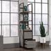 17 Stories 72" H x 16.5" W Steel Standard Bookcase Wood in Brown/Gray | 72 H x 16.5 W x 16.5 D in | Wayfair 849434341CCB44DBABDE1C8117D8A425