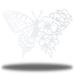 Rosalind Wheeler Analisse Floral Butterfly Wall Décor Metal in White | 36 H x 36 W x 0.01 D in | Wayfair F64E8A5D1CA441C3A69E3B6F8A8578E9