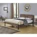 17 Stories Wood Panel Head Board & Foot Board On Steel Bed Frame Metal in Black | 40 H x 44 W x 77 D in | Wayfair BBC6A2A003B34BF2A76FF9465A54AD49