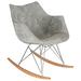 Corrigan Studio® Willow Velvet Eiffel Base Rocking Chair in Gray/Yellow | 26.75 H x 23.5 W x 22.5 D in | Wayfair CEB160A95E274A0790C0904257BE691B