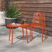 Red Barrel Studio® Joeliz Patio Dining Side Chair Metal in Orange | 32 H x 18.5 W x 15.5 D in | Wayfair 9A5CF95D63594163B537E50734942CF8